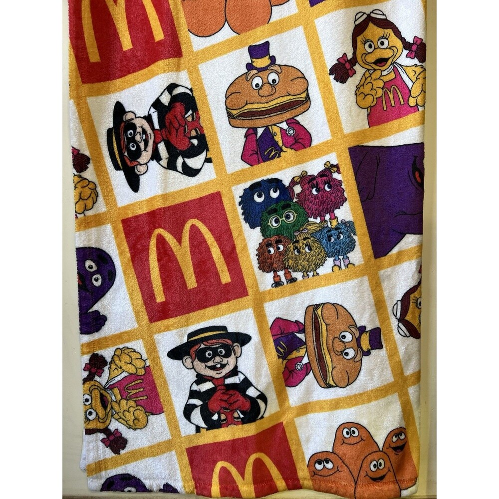 McDonald's Characters Throw Blanket 50x60 Multicolor Hamburgler Grimace